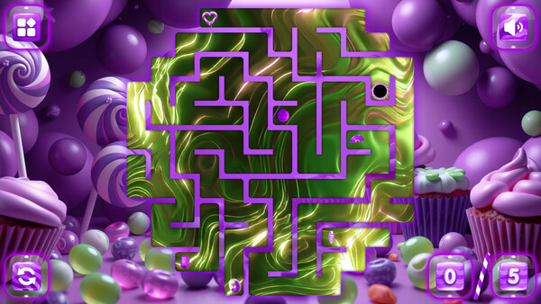 Игра Sweetie Candy Maze: Purple Grape, скриншот