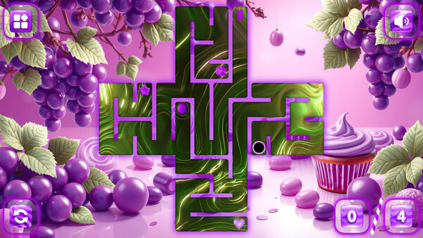 Игра Sweetie Candy Maze: Purple Grape, скриншот
