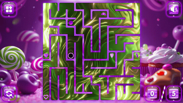 Игра Sweetie Candy Maze: Purple Grape, скриншот