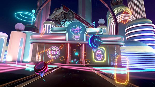 Игра Synth Riders: Rick Astley - "Never Gonna Give You Up", скриншот