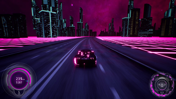 Игра Synthwave Burnout, скриншот