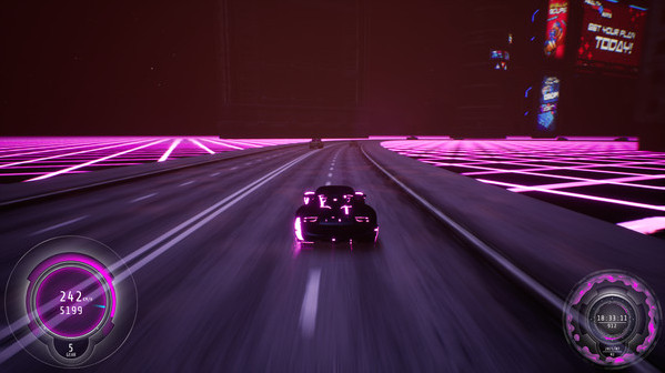 Игра Synthwave Burnout, скриншот