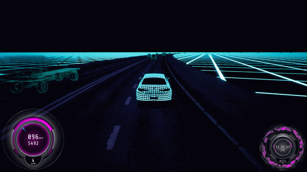 Игра Synthwave Burnout, скриншот
