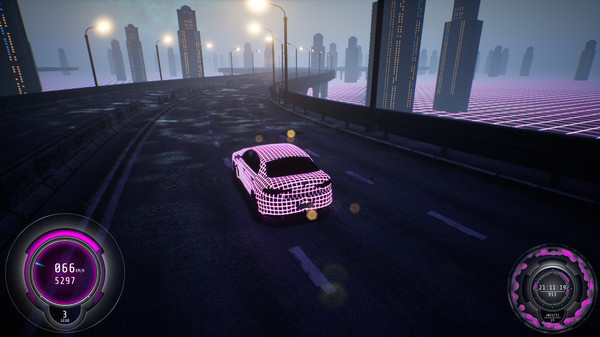 Игра Synthwave Burnout, скриншот