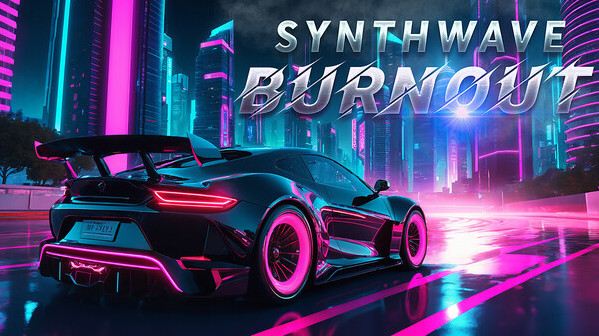 Игра Synthwave Burnout, скриншот