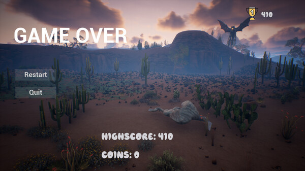 Игра T-Rex Dinosaur Game, скриншот