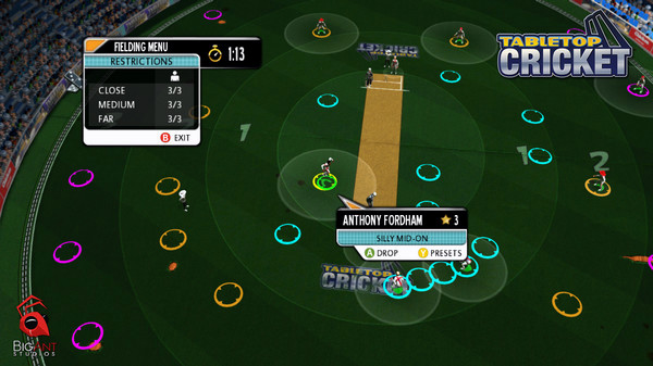 Игра TableTop Cricket, скриншот