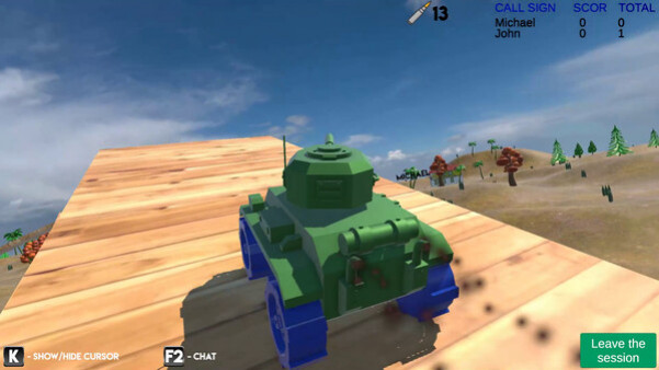 Игра Tanks online, скриншот