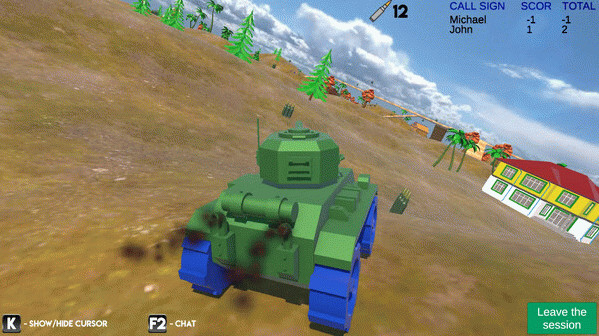 Игра Tanks online, скриншот
