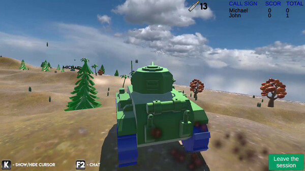 Игра Tanks online, скриншот