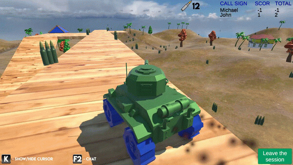 Игра Tanks online, скриншот