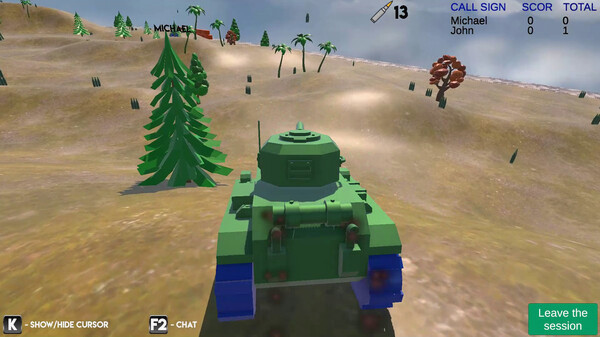 Игра Tanks online, скриншот