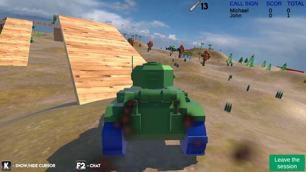 Игра Tanks online, скриншот