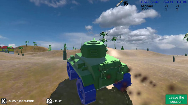 Игра Tanks online, скриншот