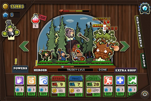 Игра Tap Heroes, скриншот