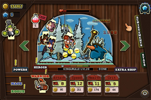 Игра Tap Heroes, скриншот