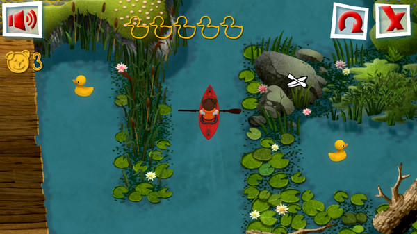 Игра Teddy Floppy Ear - Kayaking, скриншот