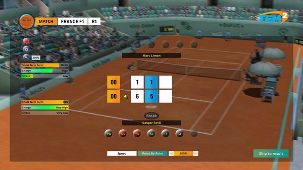 Игра Tennis Elbow Manager 2, скриншот