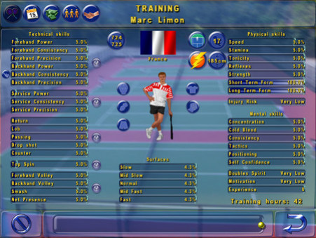 Игра Tennis Elbow Manager, скриншот