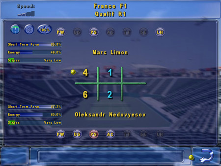 Игра Tennis Elbow Manager, скриншот