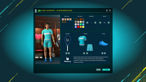 Игра Tennis Manager 2022, скриншот