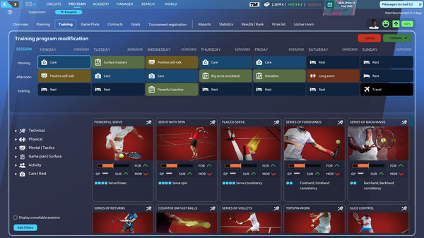 Игра Tennis Manager 25, скриншот
