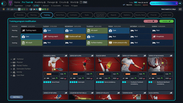 Игра Tennis Manager 26, скриншот