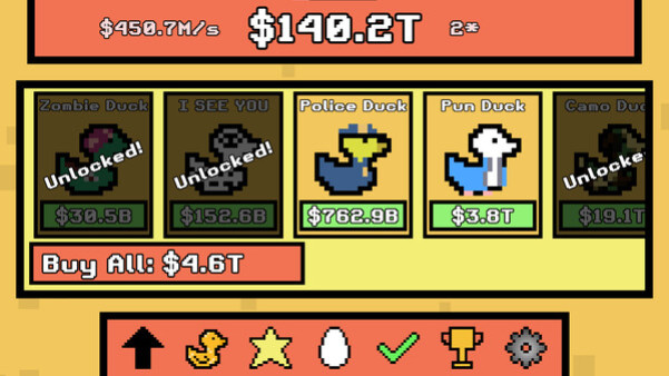 Игра The Best Duck Clicker, скриншот