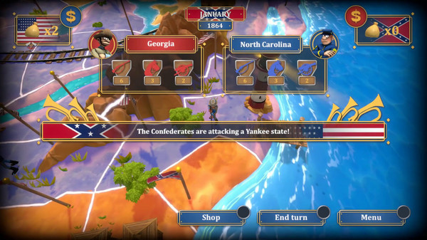 Игра The Bluecoats: North & South, скриншот