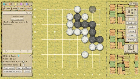 Игра The Conquest of Go, скриншот