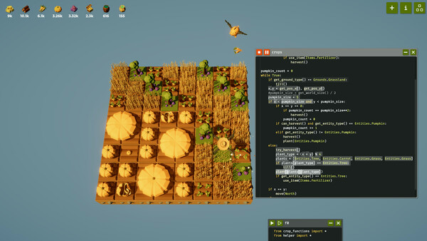 Игра The Farmer Was Replaced, скриншот