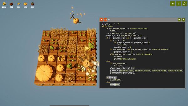 Игра The Farmer Was Replaced, скриншот
