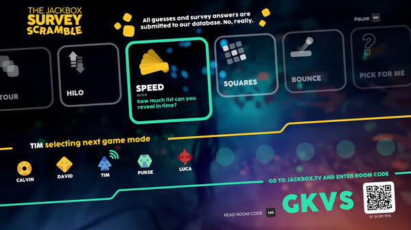 Игра The Jackbox Survey Scramble, скриншот