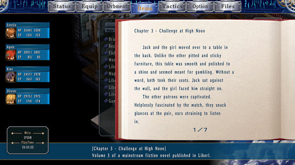Игра The Legend of Heroes: Trails in the Sky SC, скриншот