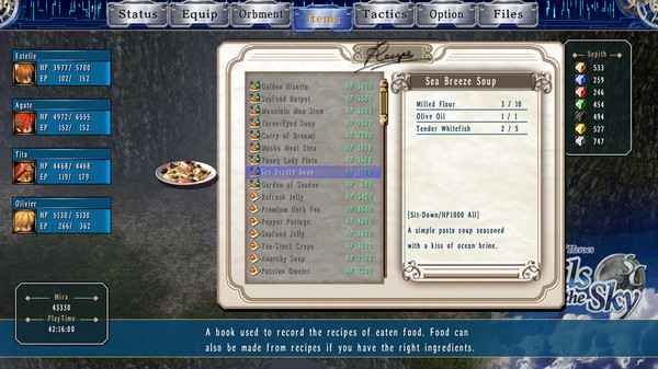 Игра The Legend of Heroes: Trails in the Sky SC, скриншот