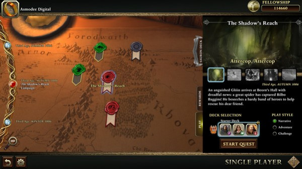 Игра The Lord of the Rings: Adventure Card Game, скриншот