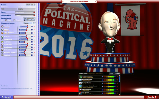 Игра The Political Machine 2016, скриншот