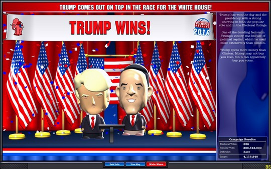 Игра The Political Machine 2016, скриншот