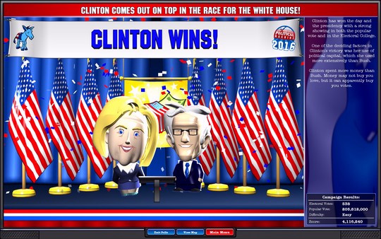 Игра The Political Machine 2016, скриншот