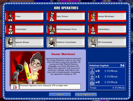 Игра The Political Machine 2016, скриншот