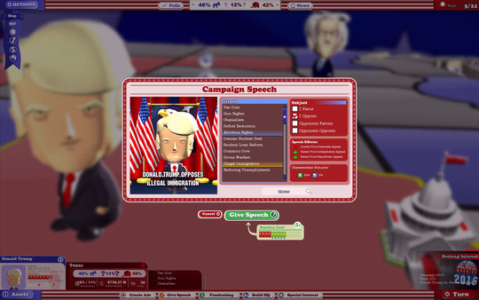 Игра The Political Machine 2016, скриншот