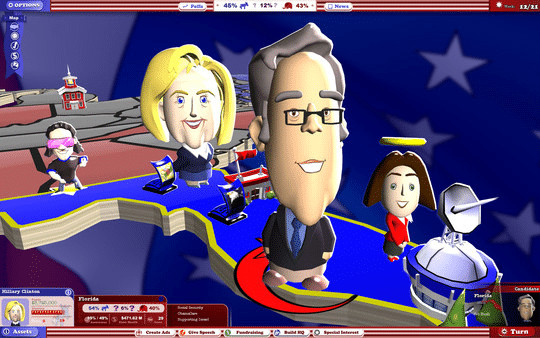 Игра The Political Machine 2016, скриншот