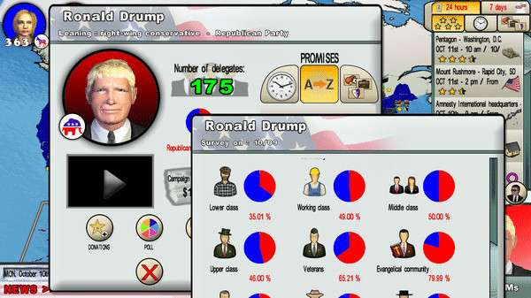 Игра The Race for the White House 2016, скриншот