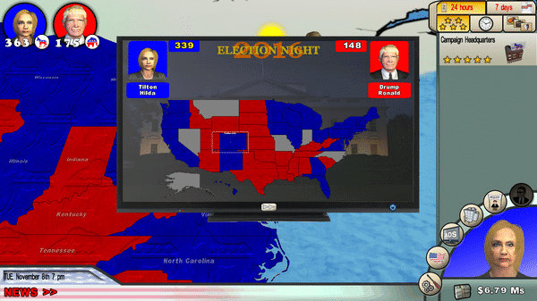 Игра The Race for the White House 2016, скриншот