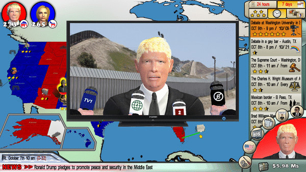 Игра The Race for the White House 2016, скриншот