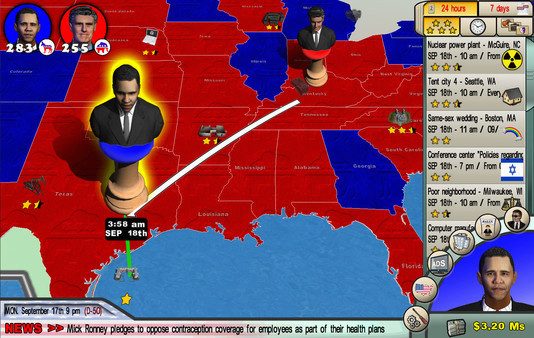 Игра The Race for the White House, скриншот
