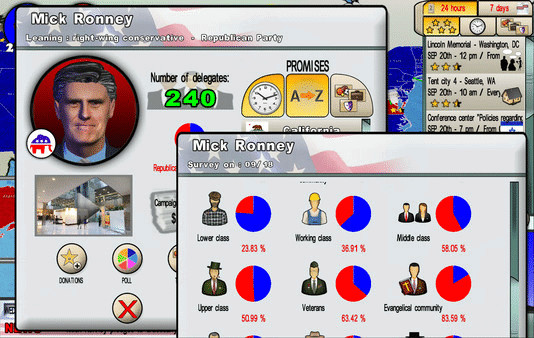 Игра The Race for the White House, скриншот