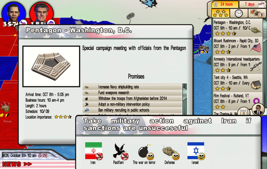 Игра The Race for the White House, скриншот