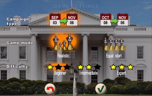 Игра The Race for the White House, скриншот