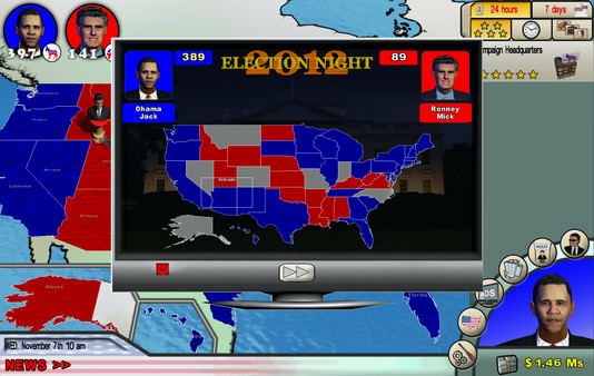 Игра The Race for the White House, скриншот